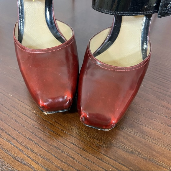 L.A.M.B. by Gwen Stefani HAMURA women’s Platform Heels  Black red Vintage Y2K 7B - Picture 12 of 17